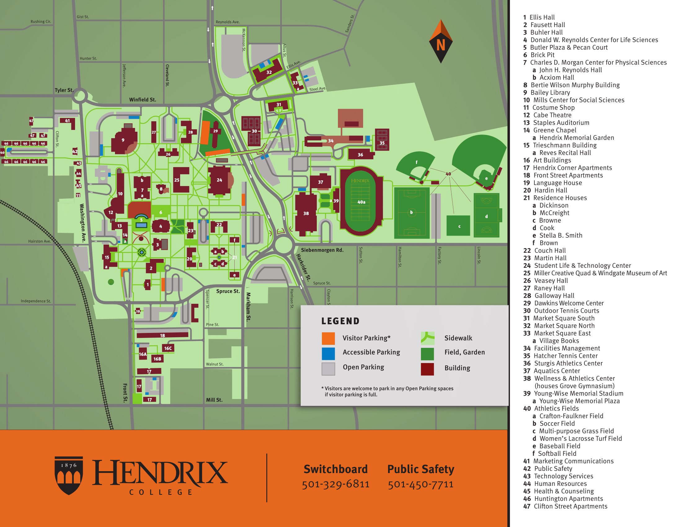 University Of Arkansas Campus Map Map